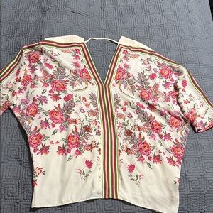 Floral Embroidered Kimono blouse
